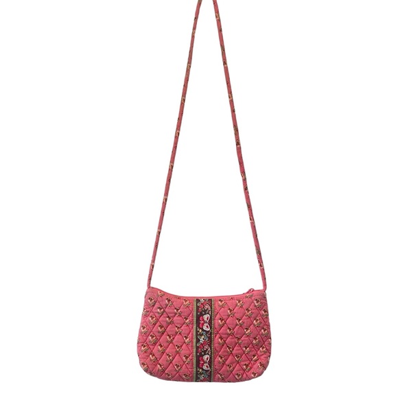 Vera Bradley Handbags - Vera Bradley Retired Pink Pansy Crossbody Bag